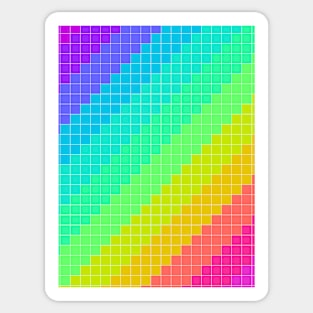 rainbow pixel Sticker